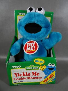 Tyco Sesame Street Tickle Me Cookie Monster plush toy w/ original box