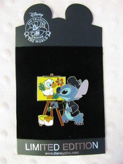 Disney Pin      Art Studio Series   Stitch and Duck