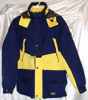 Killy Yellow/Navy Blue Ski Jacket/Coat Winter Parka Hooded Youth/Kids