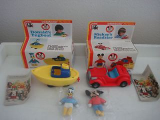 DISNEY PRESCHOOL TOYS ~DONALDS TUGBOAT & MICKEYS ROADSTER