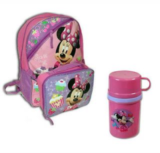 Mouse School Backpack + Lunch Bag + Thermal Drinkware Tumbler Cup