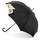 LULU GUINNESS DOLL FACE LIMITED EDITION STICK UMBRELLA BY FULTON