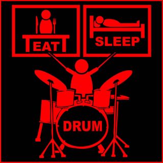 DRUM kit HOODY with sticks Snare bass cymbol & silencer