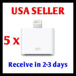 New iPhone 5 Dock Adapter 8 Pin to 30 Pin (5 Pack)