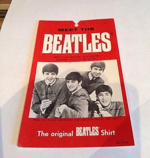 Original Beatles 1964 shirt tag memorabilia mint condition USA RARE