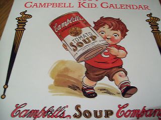 1994 Campbells Soup Kid Calendar With Postcards