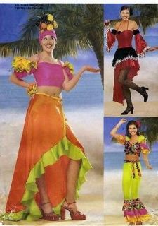 Carmen Miranda Latin Dress, Pants, Top, Skirt, Headpiece costume