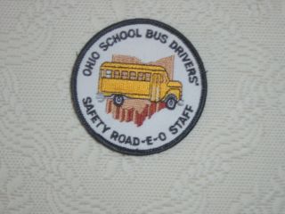 VINTAGE OHIO SCHOOL BUS DRIVERS SAFETY ROAD E O STAFF PATCH