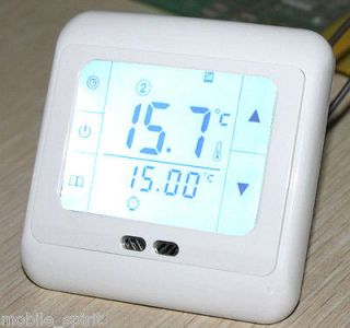 Touch Screen floor Heating Programmable Thermostat Room Temperature