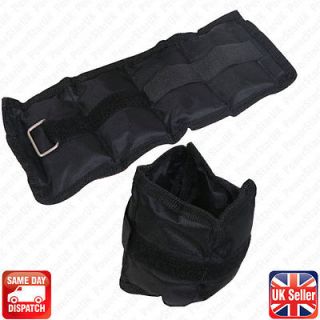 1kg Ankle Wrist Weighted Leg Weights Training Exercise Velcro Straps 0