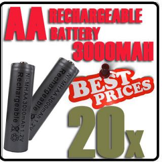 20x AA 2A 3000mAh 1.2V Ni Mh Grey Color Rechargeable Battery RC Best