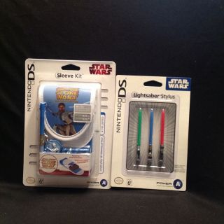 Nintendo DSi Lite Star Wars Obi Wan Kenobi Sleeve Kit + Light Saber