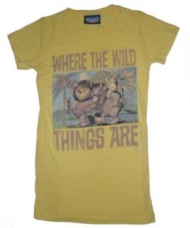 New Authentic Junk Food Where the Wild Things Are Yellow Juniors T