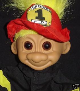 FIREMAN Russ Troll Doll Puppet NEW 9 FIRE FIGHTER