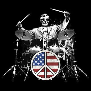 Patriotic Hoodie Peace Drums Abraham Lincoln Memorial USA American