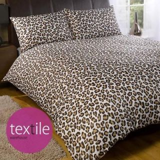 Chocolate Brown Classic Animal Print Duvet Quilt Cover Bedding Set