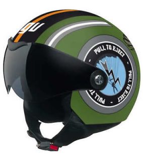 Motorcycle Scooter Open Face Helmet Green Eagle Size Small S NEW