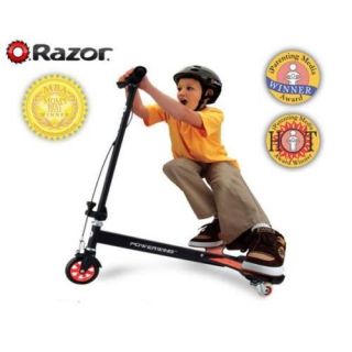 NEW Razor BLACK / RED PowerWing Drifting Castor Scooter