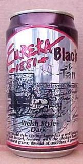 EUREKA 1881 BLACK & TAN Beer CAN w/ Horse Race, Smithton, PENNSYLVANIA