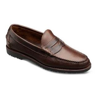 Allen Edmonds Mens Flagstaff Brown Grain Leather Slip On Casual Shoe
