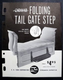 Caravan c 1950 1955 Folding Tail Gate Step Brochure