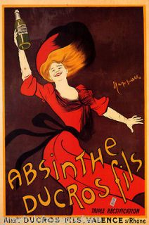 ABSINTHE DUCROS FILS GIRL DRINK ALCOHOL FRENCH CAPPIELLO VINTAGE
