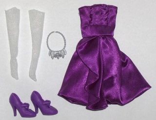 Disney FASHION V.I.P. Purple Dress HANNAH MONTANA OUTFIT VIP Doll