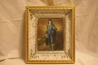 Vintage Framed Under Glass Blueboy Print 7.5 x 6.5 Picture