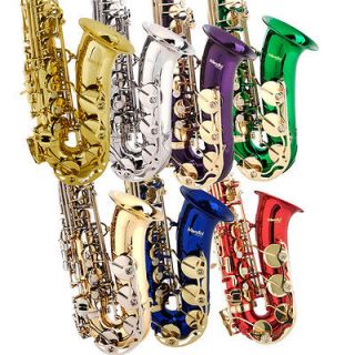 Newly listed Mendini Concert Band Alto Saxophone Sax ~Gold Silver Blue