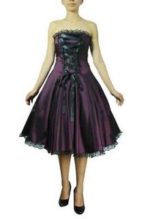 Black and Purple Lace Corset Ribbon Dress gothic dress Plus sizes