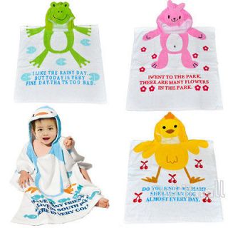 BE0D New Soft Baby Kid Child Hoodie Bathrobe bath Towel Washcloths