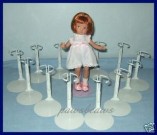 FREE U.S.SHIPPING 12 White Kaiser Doll Stands for 8 SHIRLEY TEMPLE 9