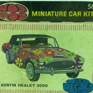 Miniature Car Kit Austin Healey 3000 Vintage 1970 Sealed/Unpunch ed