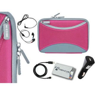 Edge Pink Latitude Jacket Case for Kindle Fire w/USB Cable/Car