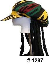 Rasta Hat Rastafarian Wig Dreads Dreadlocks Jamaican Cap Hair