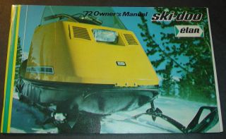 RARE 1972 SKI DOO ELAN SNOWMOBILE OWNERS MANUAL NEW & VERY NICE