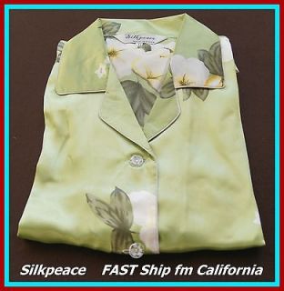 PC Women Silk Satin Pajamas US Size 14 12 10 8 6 S M L Girl Pyjamas