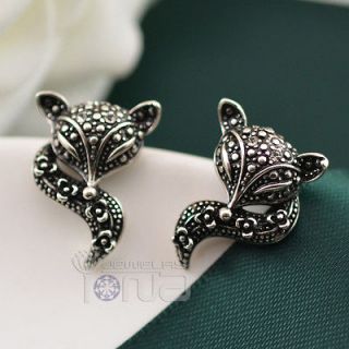 New Vintage Stud Earrings Nice Fox Earrings for Womens Nice Gift~~YER