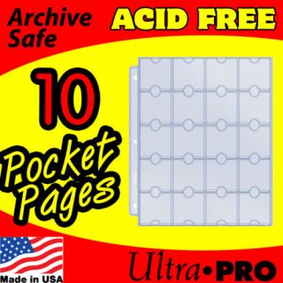 20 POCKET COIN STORAGE PAGES ULTRA PRO PLATINUM 10