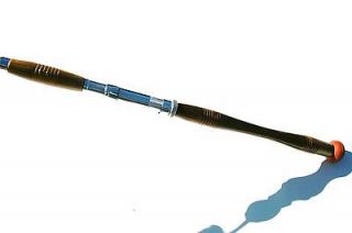 Vintage Fishing Rod 59 Gep Actionized Metal Pole Wood Handle Tackle