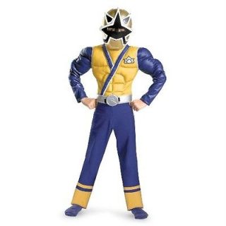 Power Rangers Gold Samurai Classic Child Costume Size 10 12 Disguise