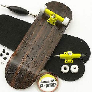 30mm Basic Complete Wooden Fingerboard   Ebony with Bearings and Nuts