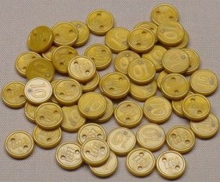 x50 NEW Lego Gold Coins MINIFIG Utensil Treasure Money Coins w/ 10