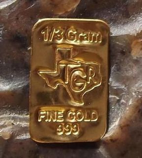Newly listed GOLD PURE 24K TGR PREMIUM BULLION 1/3 GRAM 24K .999 FINE