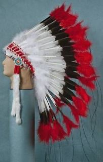 DELUXE WARBONNET HEADDRESS HAND PAINTED EAGLE FEATHERS INDIAN POW WOW