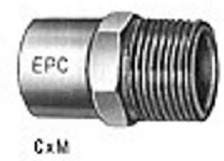 Elkhart 30318 1/2 x 3/8 Inch Male Pipe Thread Wrot Copper Adapter