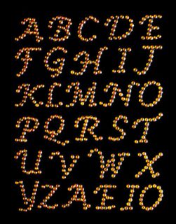 30 x 23mm Stick On Self Adhesive GOLD Gems LETTERS Diamante Crystal