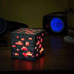 Minecraft Redstone Ore Light Up Touch NIGHT LIGHT LED *NIB