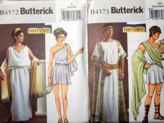 Sewing patterns misses+mens ancient greek costumes Butterick 4572 or