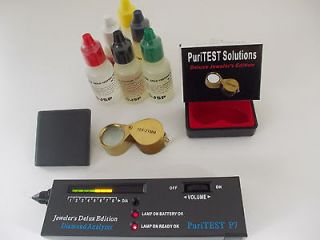 GOLD SILVER & GEMSTONE TESTING KIT+TEST STONE + PURITEST DIAMOND